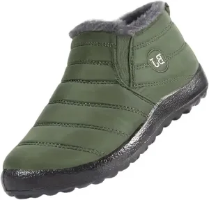 Womens Winter Boots Ankle Adults Warm Shoes for Winter Women Shoes with Hook Loop Barefoot Shoes Grounded Footwear Hiking Water Shoes for Women Men's Winter Booties