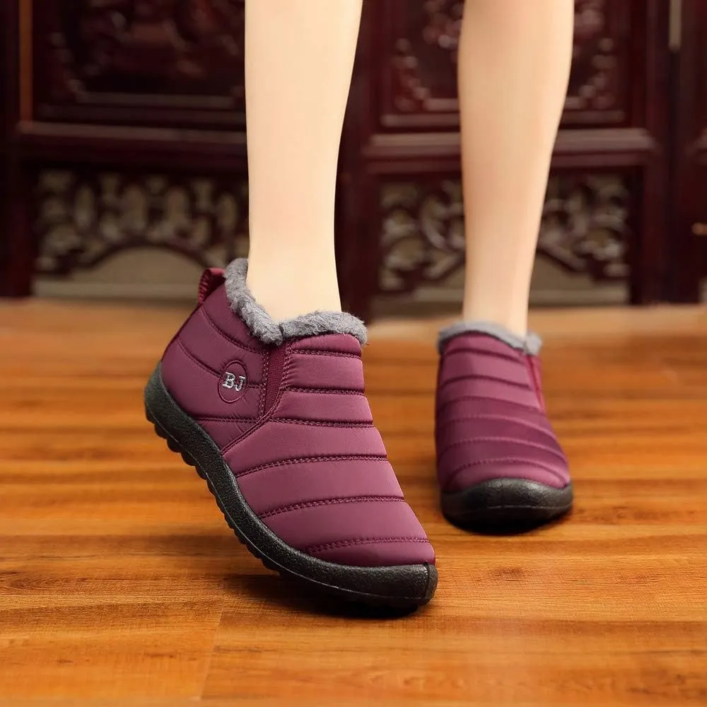 Women's Winter Boots Waterproof Adults Snow Shoes Womens Mens Snow Boots Winter Shoes Slip On Womens Snow Boot Short Barefoot Shoes Women Men Snow Booties