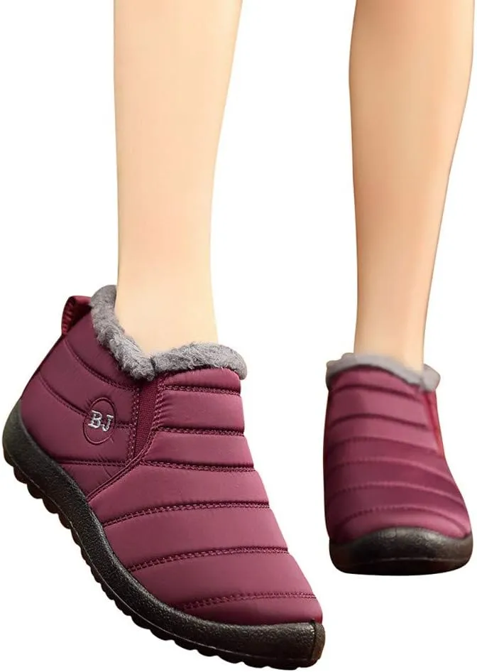 Women's Winter Boots Waterproof Adults Snow Shoes Womens Mens Snow Boots Winter Shoes Slip On Womens Snow Boot Short Barefoot Shoes Women Men Snow Booties