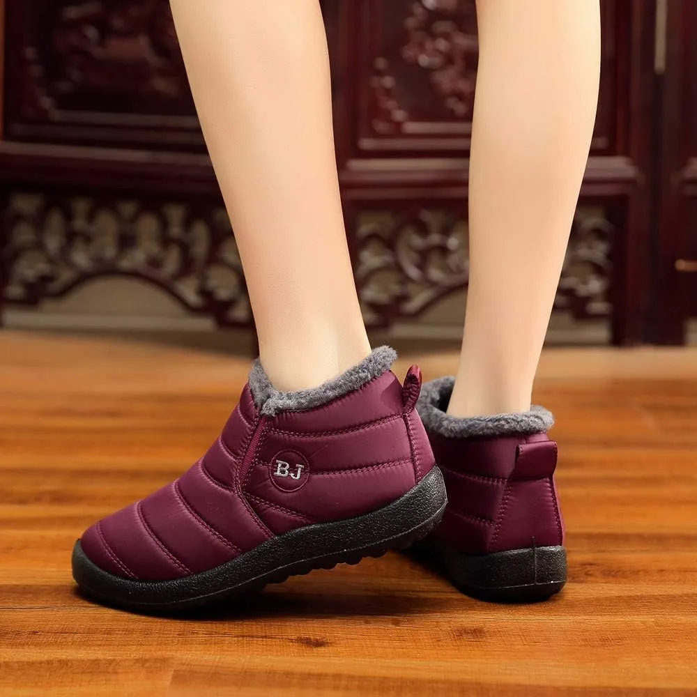 Women's Winter Boots Waterproof Adults Snow Shoes Womens Mens Snow Boots Winter Shoes Slip On Womens Snow Boot Short Barefoot Shoes Women Men Snow Booties