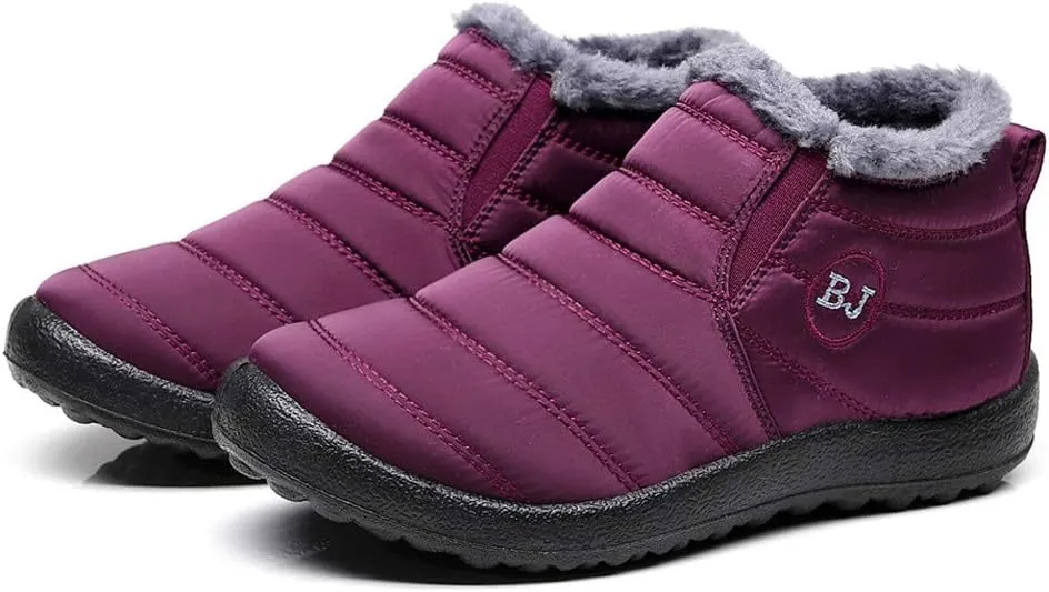 Women's Winter Boots Waterproof Adults Snow Shoes Womens Mens Snow Boots Winter Shoes Slip On Womens Snow Boot Short Barefoot Shoes Women Men Snow Booties