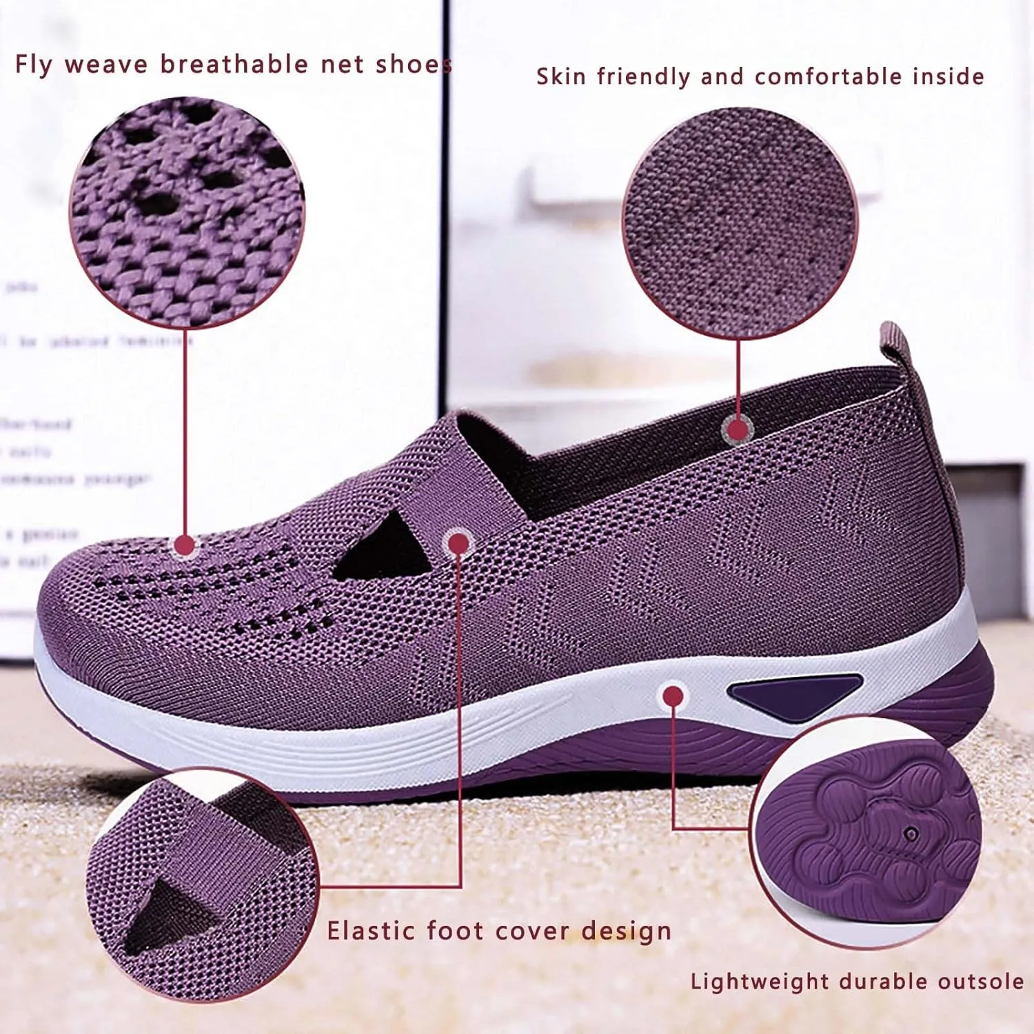 Women's Woven Orthopedic Breathable Soft Shoes Mens Tennis Shoes Casual Woman Shoes Casual Dress Sneakers Platform Tennis Shoe Loafers Casual Slip On
