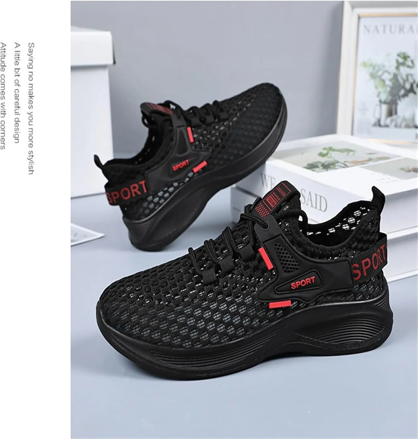 Women's Woven Orthopedic Breathable Soft Shoes Running Shoes for Men Comfortable Women Shoes Casual High Top Sneakers Red Tennis Shoe Casual Loafers
