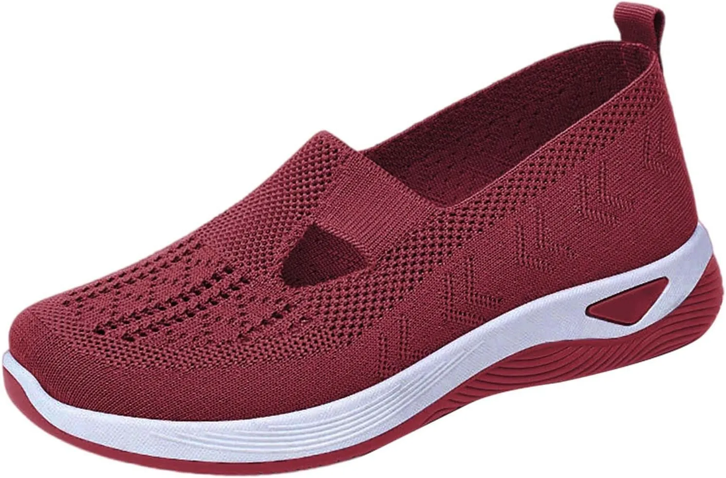 Women's Woven Orthopedic Breathable Soft Shoes Running Shoes for Women Loafers Casual Shoes Slip On Casual Sneakers White Tennis Shoe Cross Trainer Shoe